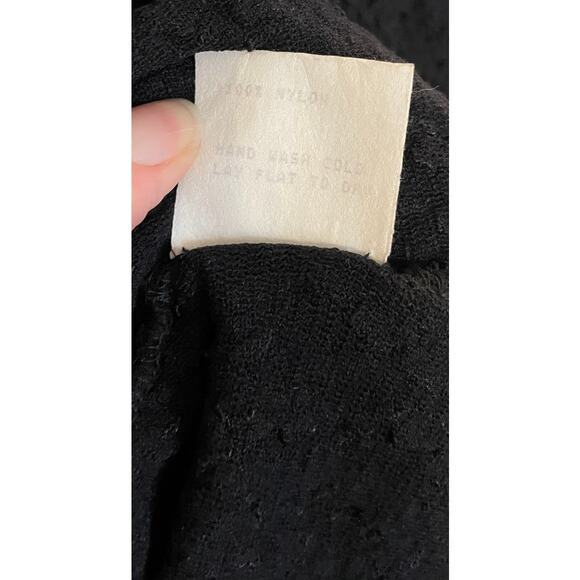 Front Street Womens Large Button Up Cardigan Black Collar Diamond Shape Button - Picture 8 of 11